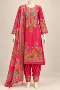 Fuchsia Floral Kurta & Salwar Set with Dupatta