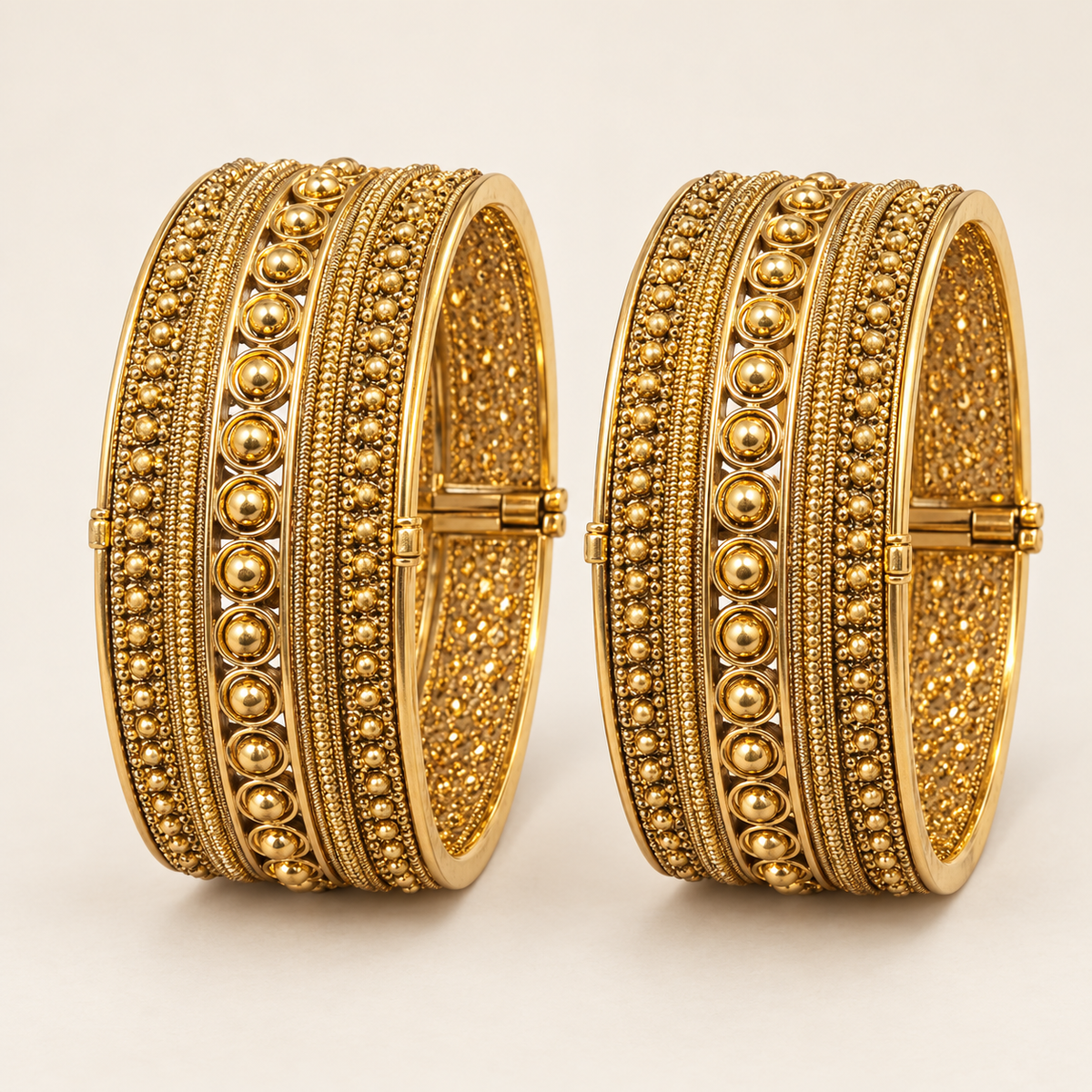 Antique Gold-Plated Beaded Kangan Set
