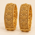 Gold-Plated Spiral Medallion Kangan Set