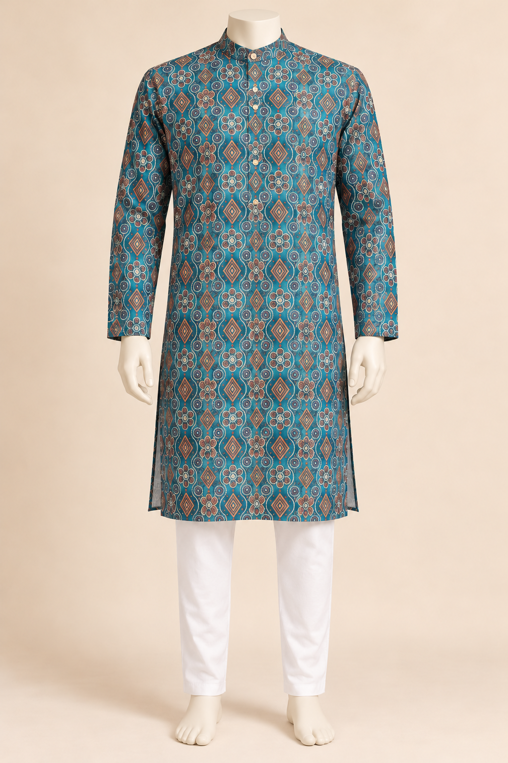 Sage Green Embroidered Boys’ Kurta Set