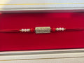 Rectangle Beaded American Diamond Rakhi