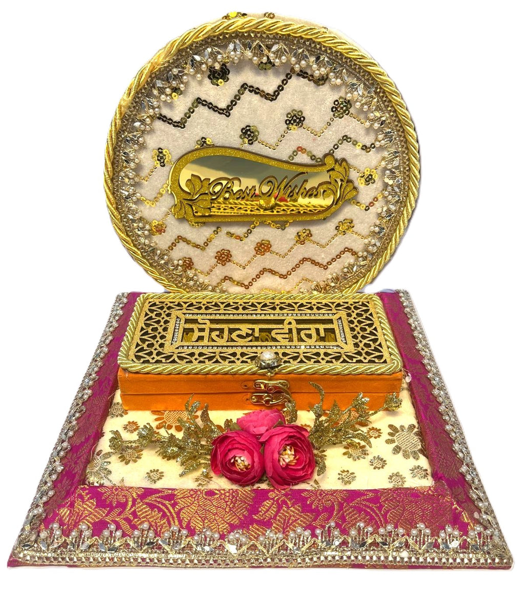 Raksha Bandhan Shagun Platter and Rakhi Gift Box