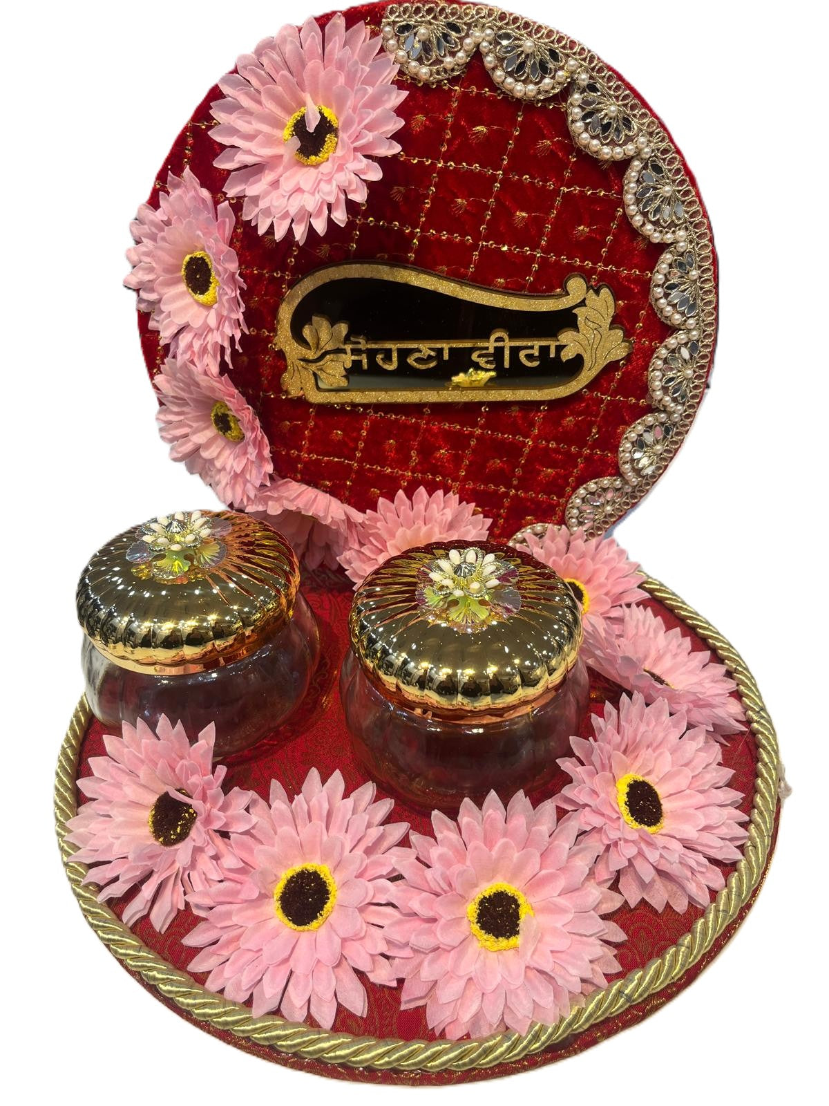 Royal Red Brother’s Keepsake Platter - Pink Flowers