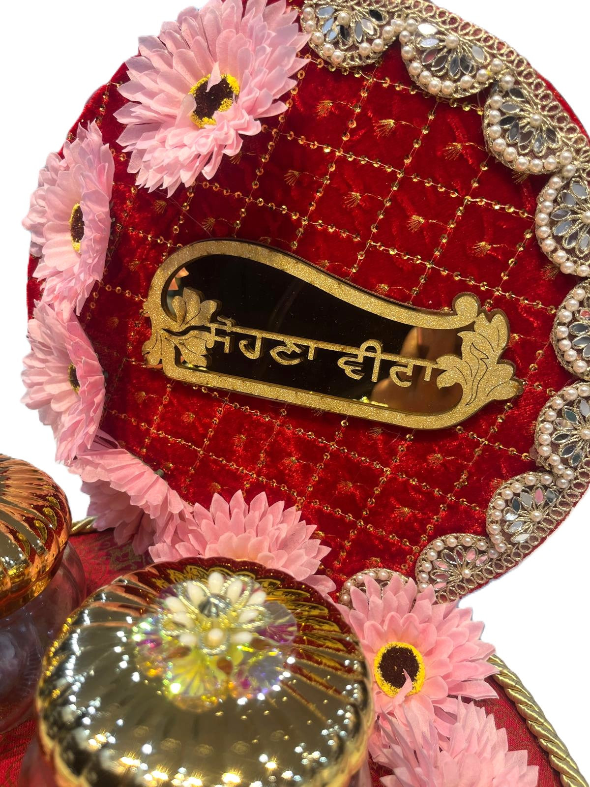 Royal Red Brother’s Keepsake Platter - Pink Flowers