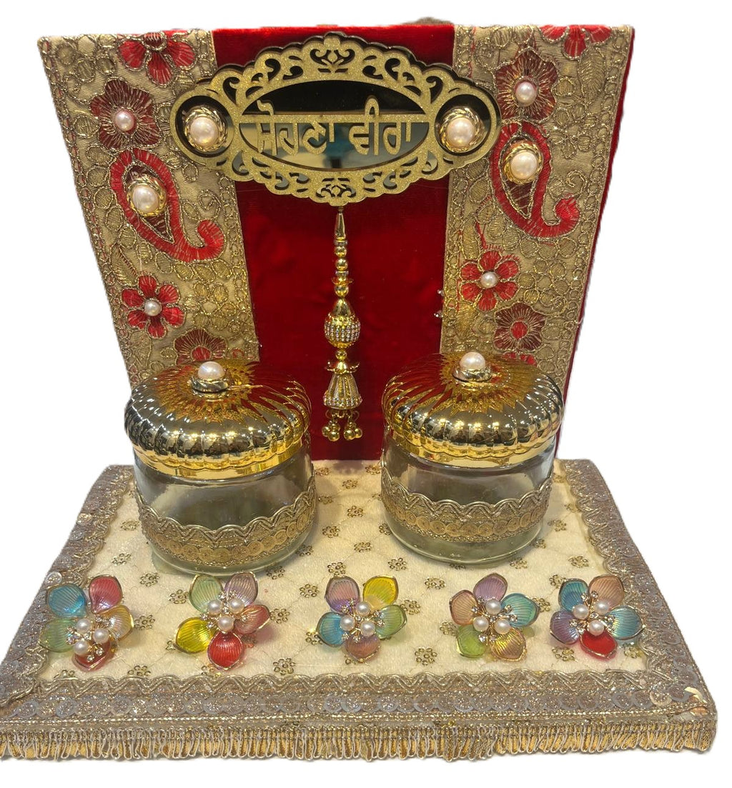 Premium Roli Chawal Ritual Platter - 2 jars