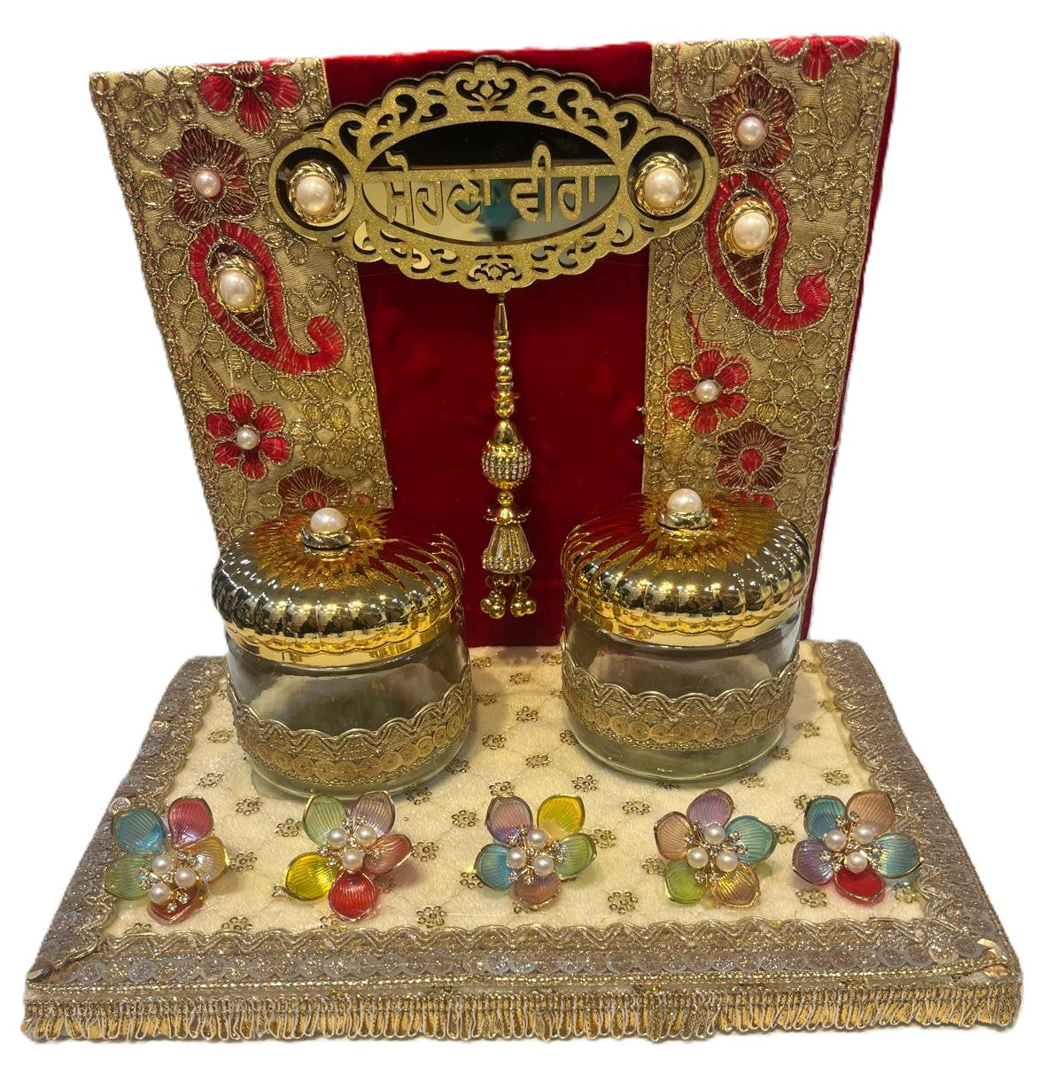 Premium Roli Chawal Ritual Platter - 2 jars