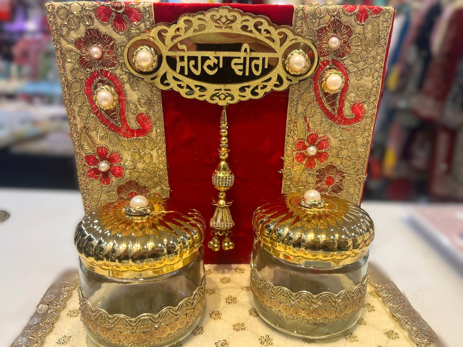 Premium Roli Chawal Ritual Platter - 2 jars