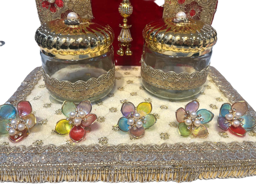 Premium Roli Chawal Ritual Platter - 2 jars