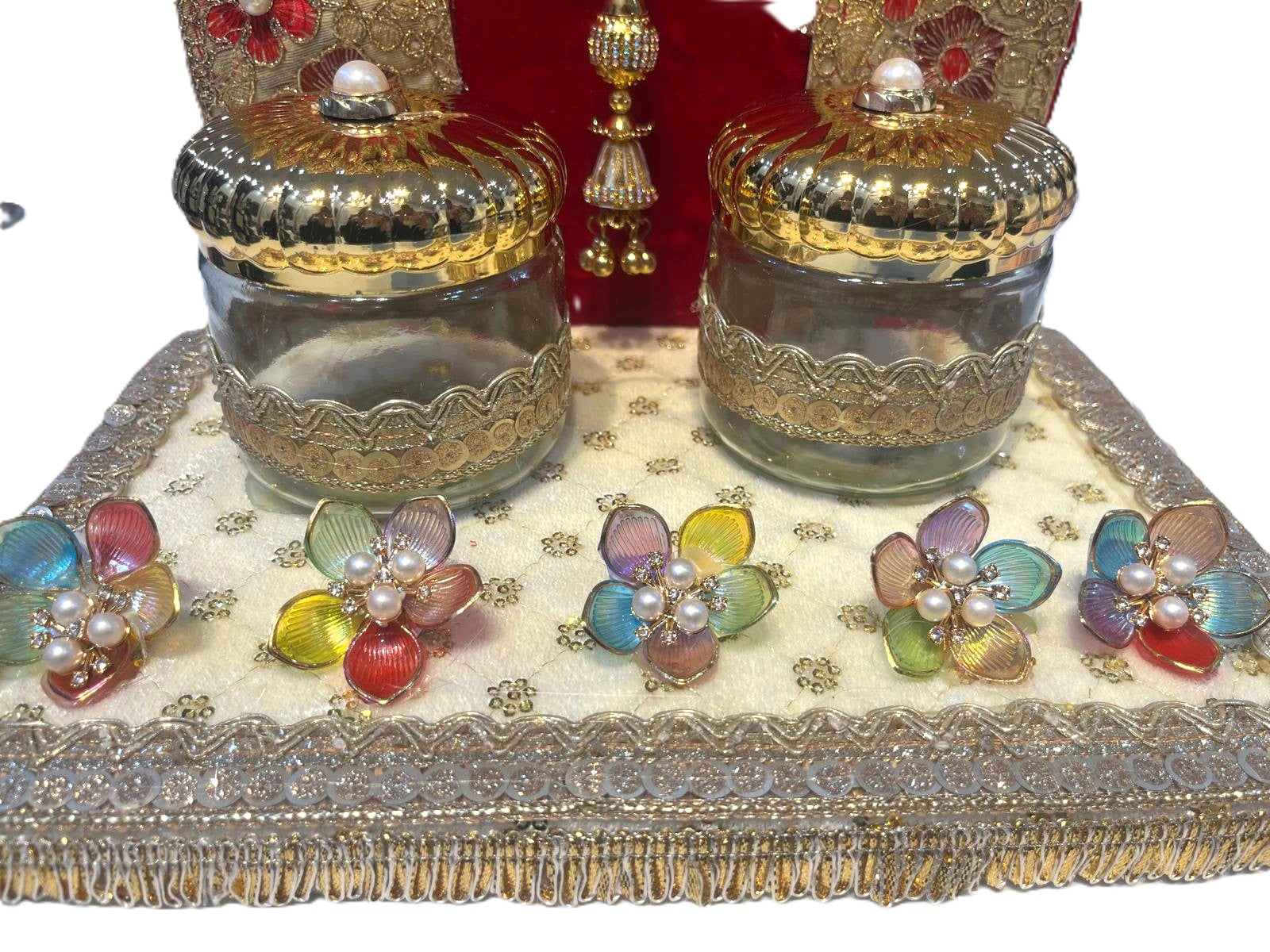 Premium Roli Chawal Ritual Platter - 2 jars