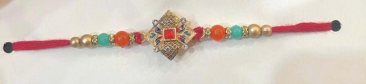 Geometric Crest Rakhi