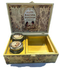 Yellow Rakhi Thali with Gift Jars