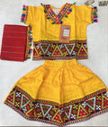 Vibrant Yellow/Orange Gujarati Chaniya Choli