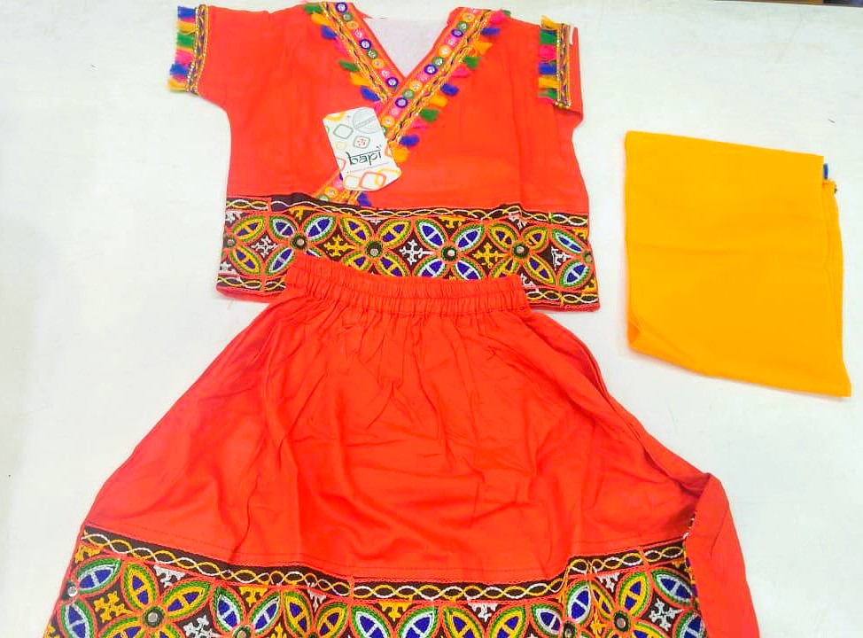 Vibrant Yellow/Orange Gujarati Chaniya Choli