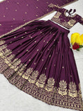 Peacock Gold Embroidered Lehenga Set