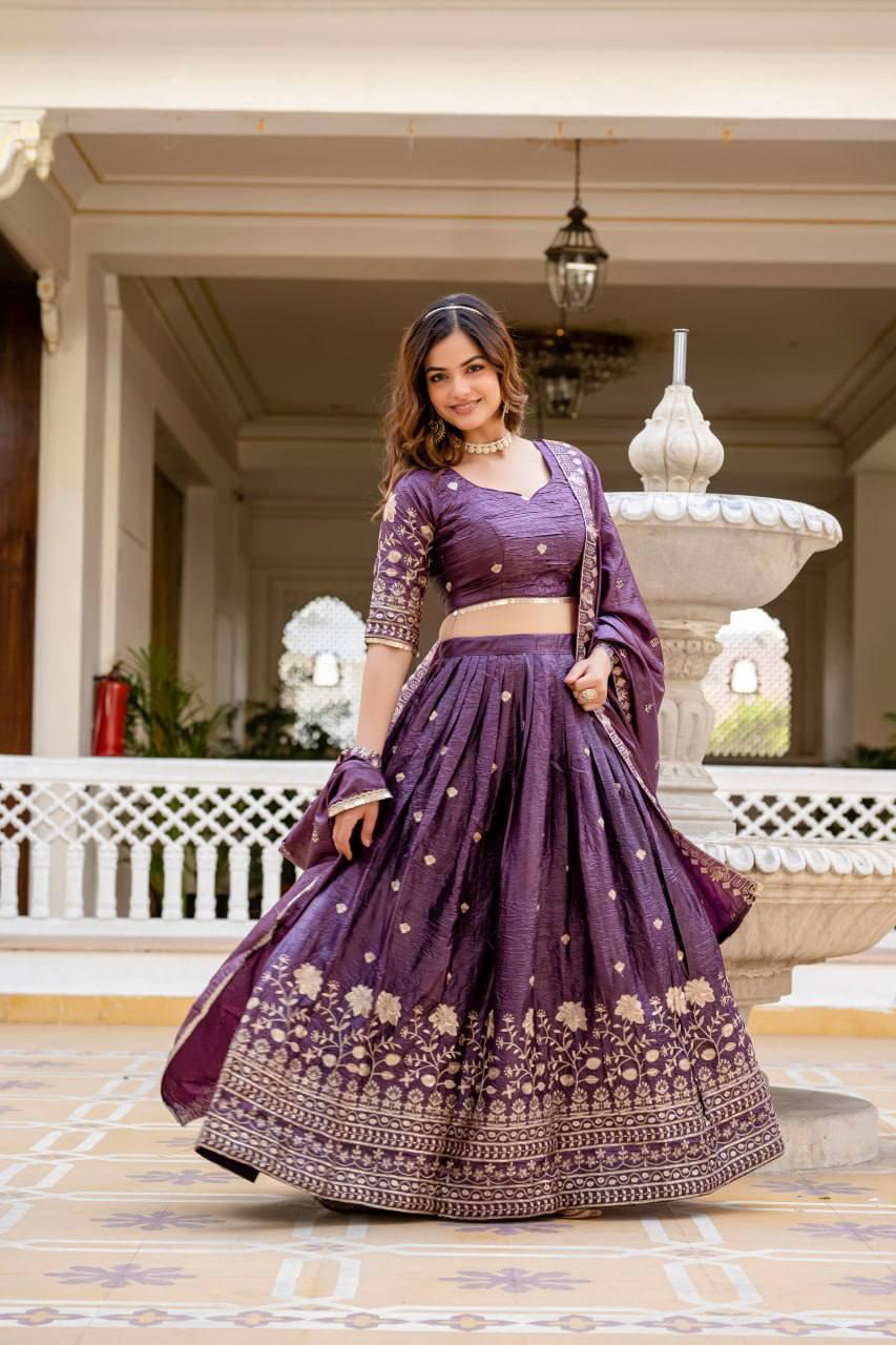 Regal Embroidered Festive Lehenga Set