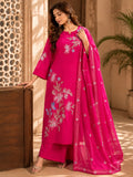 Rani Pink Floral Kurta Palazzo Set with Dupatta
